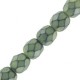 Czech Fire polished faceted glass beads 4mm Snake color Jet forest green